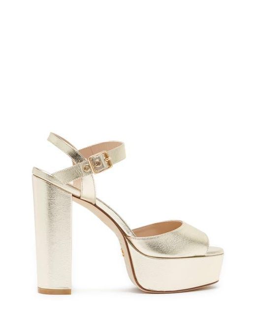 Stuart Weitzman Natural Ryder Platform Sandal