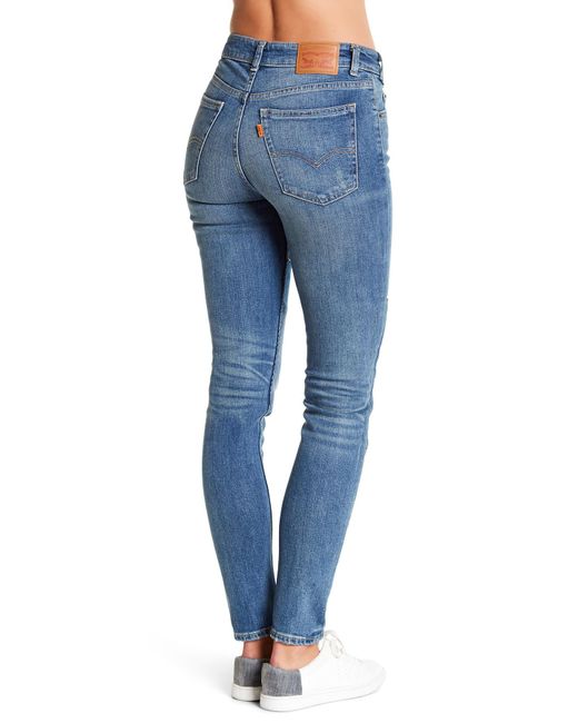 Levi's Denim Orange Tab 721 Vintage High Waist Skinny Jeans in Blue | Lyst