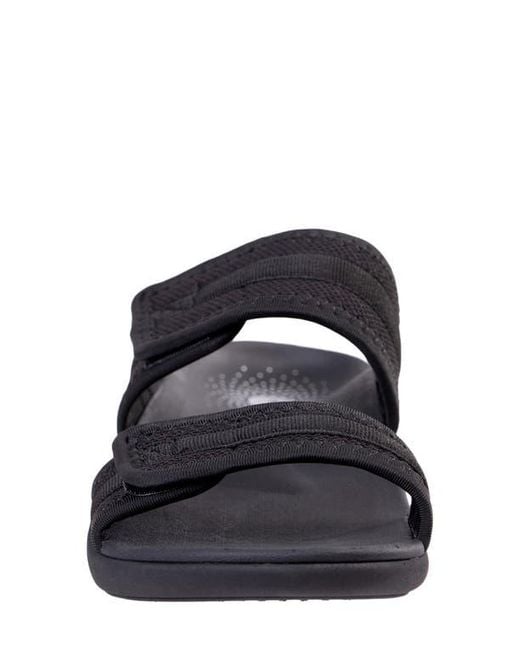 Revitalign Black Elevate Double Strap Slide Sandal