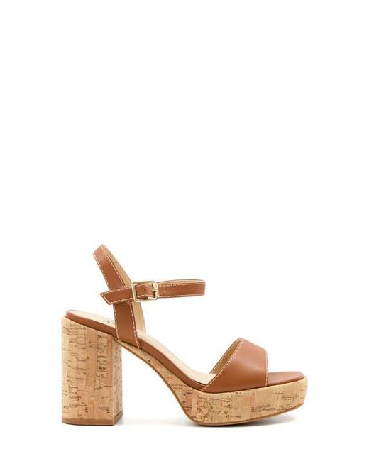 Dune Natural Jodi Platform Sandal