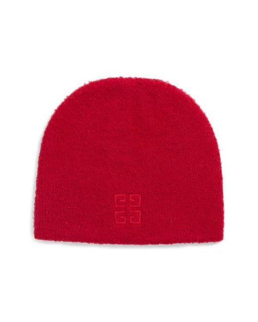 Givenchy Red Wool Blend Beanie for men