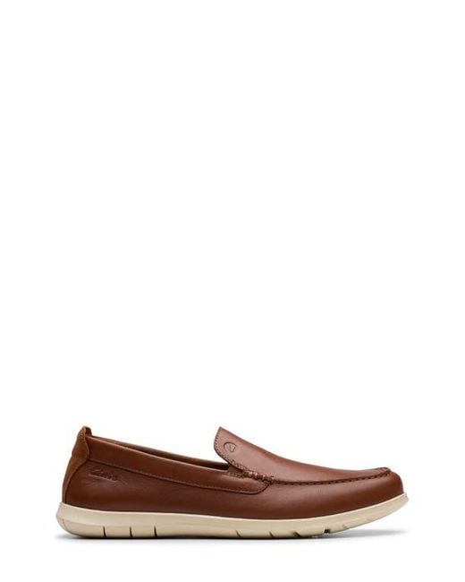 Clarks Brown Flexway Step Slip-On for men