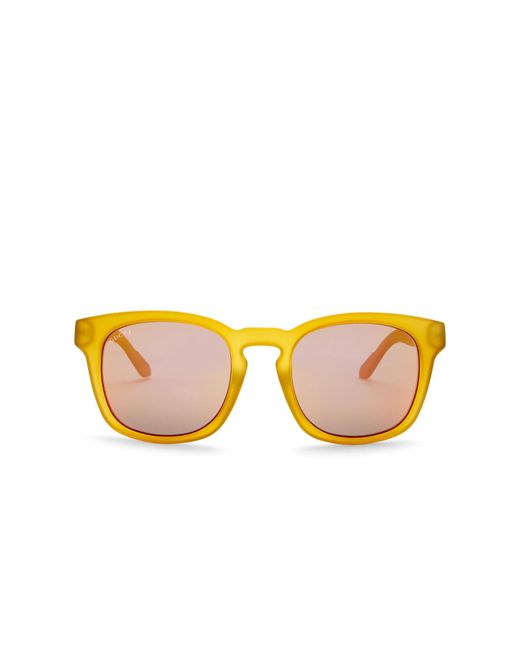 Gucci Yellow Men's Retro Keyhole Sunglasses for men