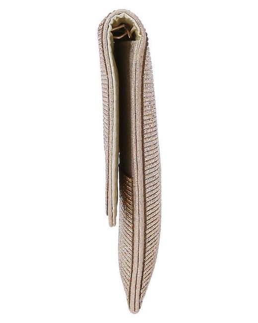 BERNESS Gray Rhinestone Envelope Clutch