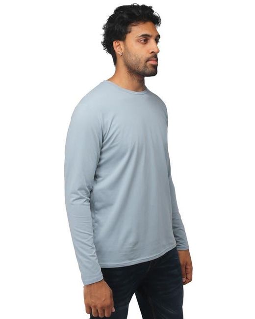 Xray Jeans Blue Crewneck Long Sleeve T-Shirt for men
