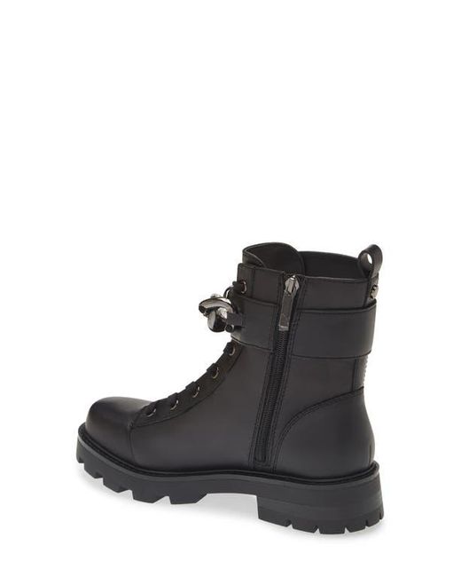 Karl Lagerfeld Black Maxi Chain Lug Sole Boot
