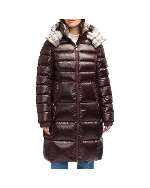 Scotch & Soda Brown Willemina Quilted Duck Coat