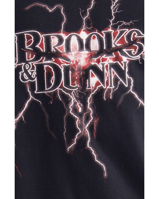 Merch Traffic Blue Brooks & Dunn Lightning Graphic T-shirt for men