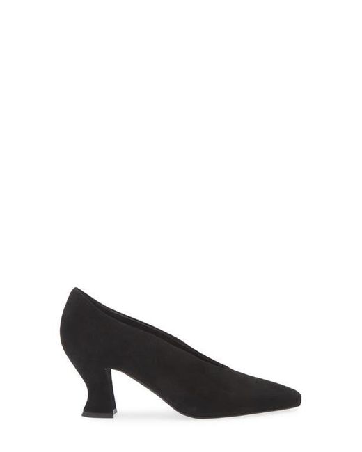 Jeffrey Campbell Black Hints-2 Suede Square Toe Pump