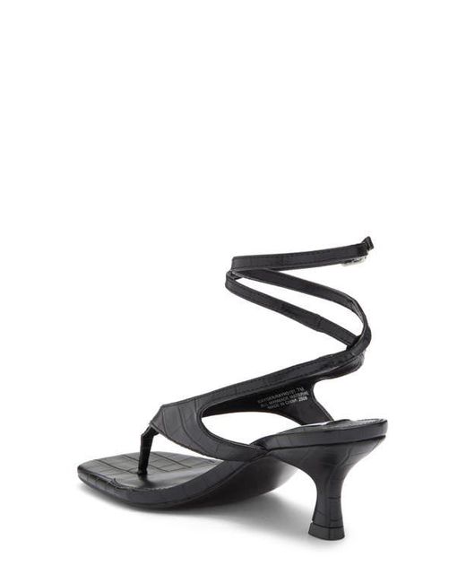 Steve Madden Black Rayger Ankle Strap Heel Sandal