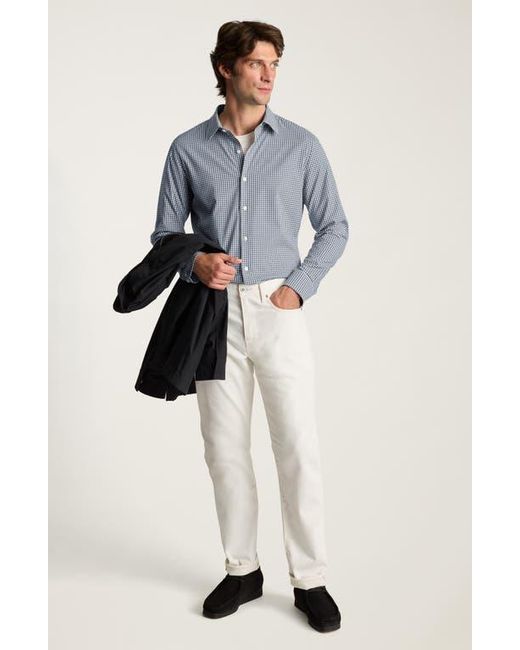 Bonobos Gray Tech Check Performance Button-Up Shirt for men