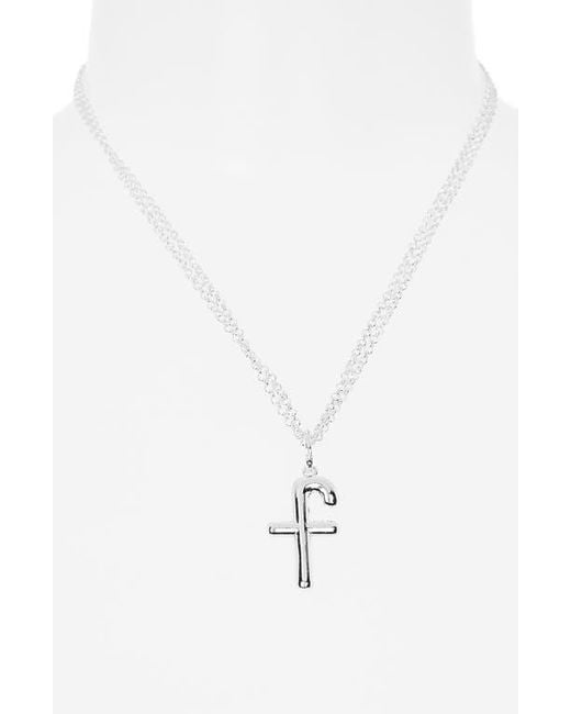 Leith Blue Lowercase Initial Bubble Pendant Necklace