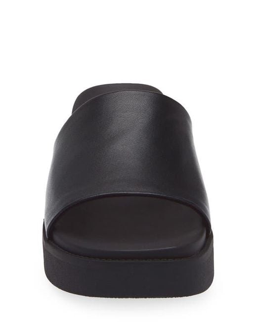 Steve Madden Black Robyn Platform Slide Sandal