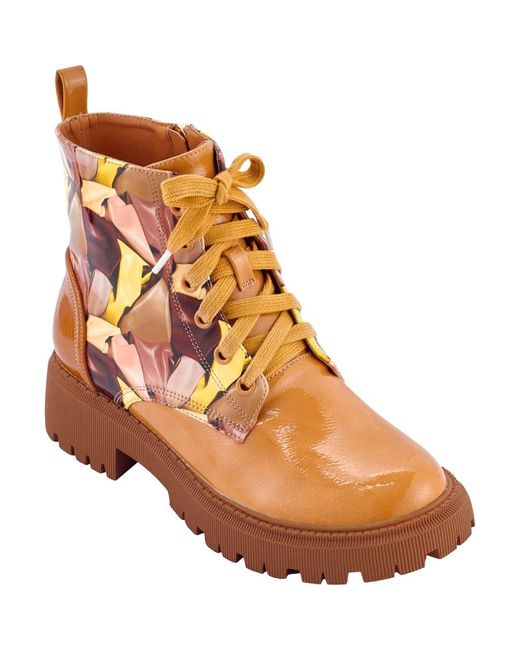 Ninety Union Brown Freeway Lug Sole Combat Boot