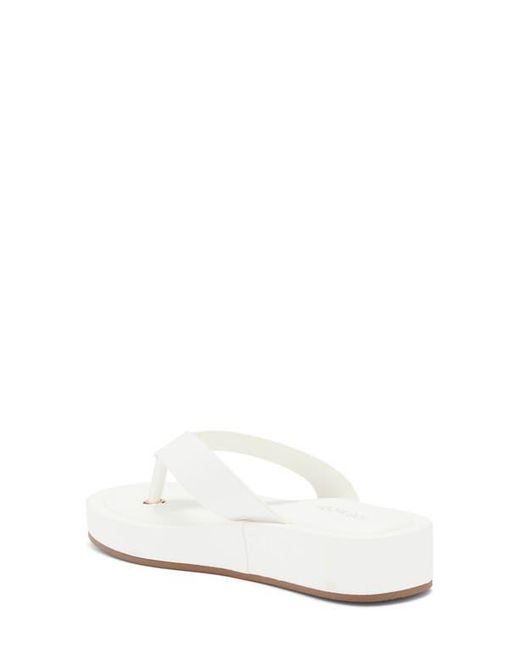 TOP GUY SHOES White Raya Platform Flip Flop