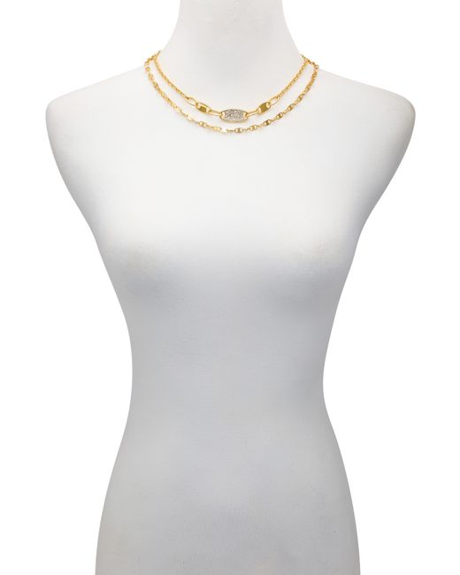 Vince Camuto Metallic Mariner Chain Layered Necklace