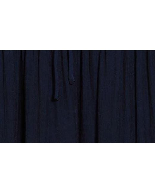 Bobeau Blue Ruffle Edge Maxi Skirt