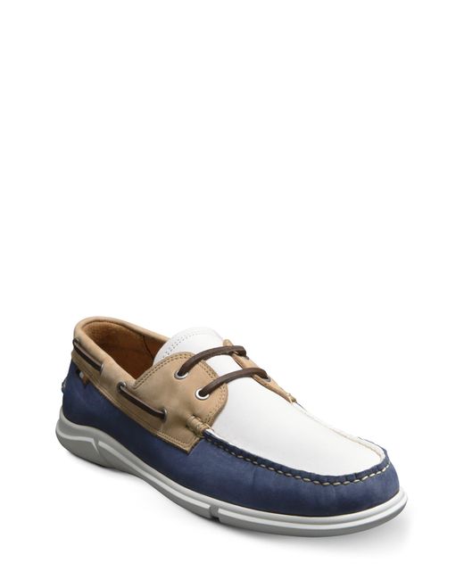 Allen Edmonds Blue Miles Colorblock Boat Shoe for men