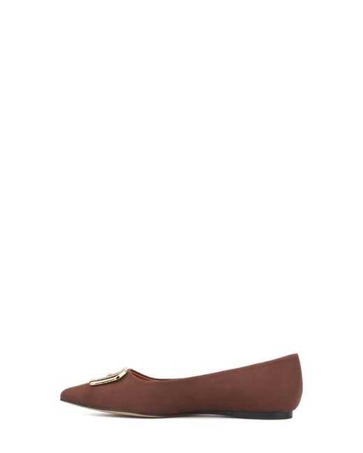 TORGEIS Brown Hartwell Pointed Toe Flat
