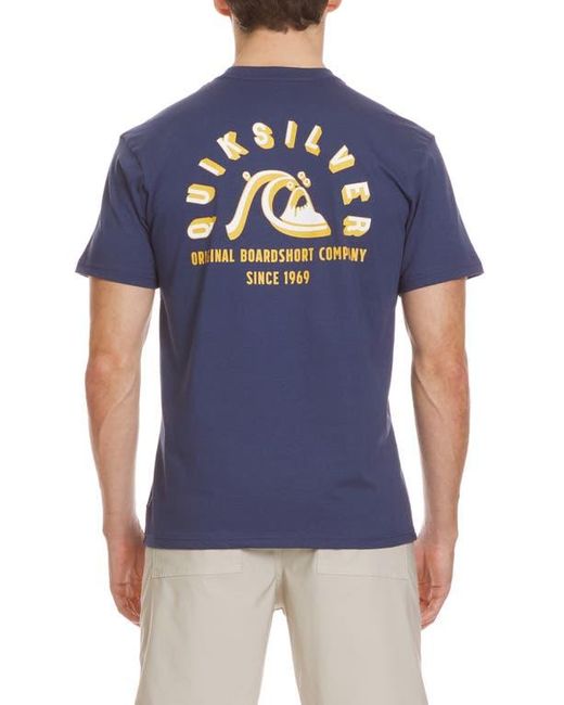 Quiksilver Blue Shadow Block Mt0 Graphic T-Shirt for men
