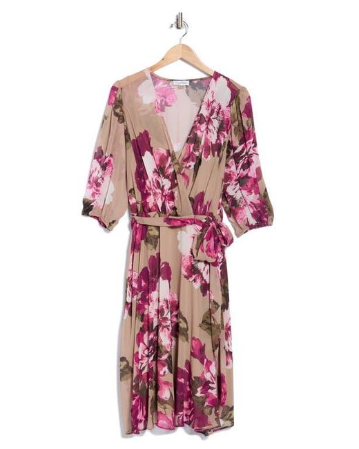 sachin and babi light blue dress Buy Donna Karan New York Chiffon Faux Wrap Dress - Magenta Multi At 25% Off