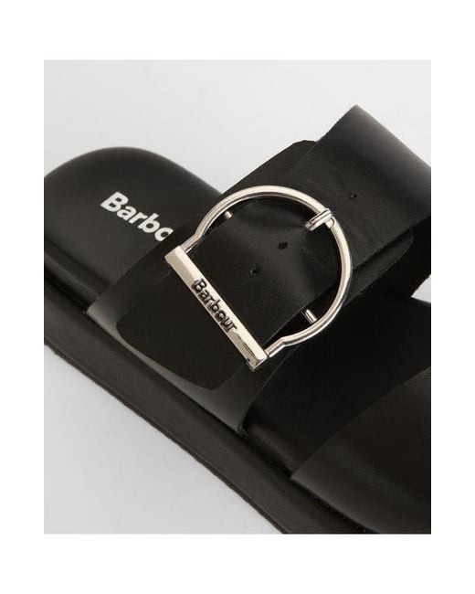Barbour Black Adele Slide Sandal