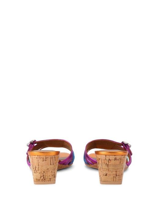 Kurt Geiger Blue Pierra Wedge Slide Sandal