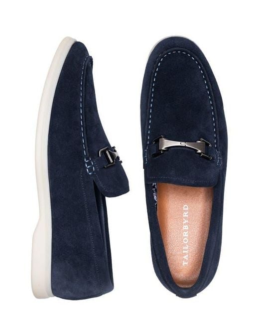 Tailorbyrd Blue Mikey Bit Loafer for men