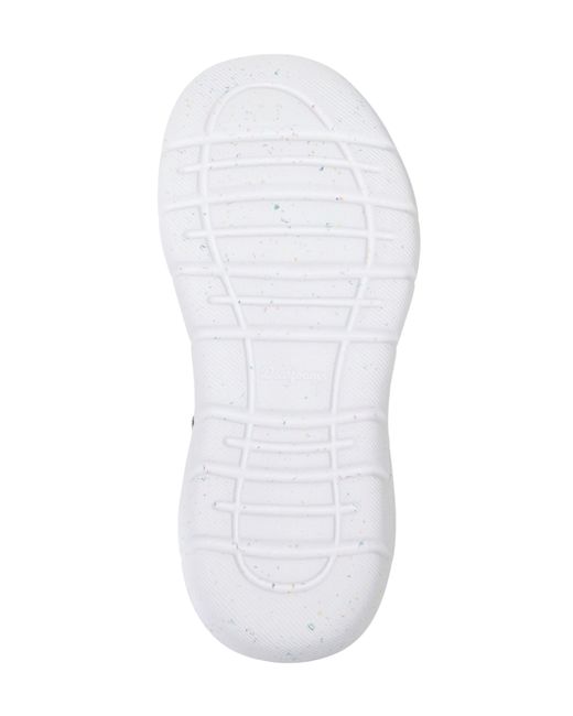 Dearfoams White Odell Ankle Strap Platform Sandal