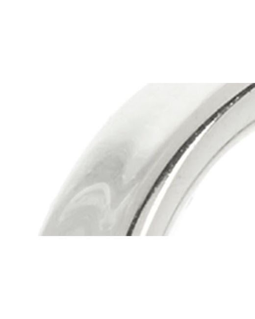 Argento Vivo Sterling Silver Metallic Medium Hoop Earrings