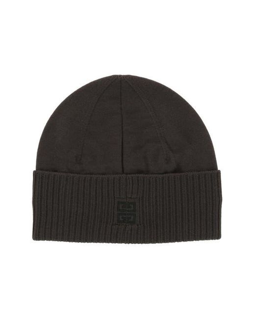 Givenchy Black Logo Wool Beanie