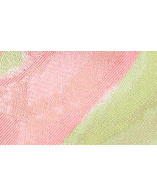 Ming Wang Pink Beaded Abstract Jacquard Jacket