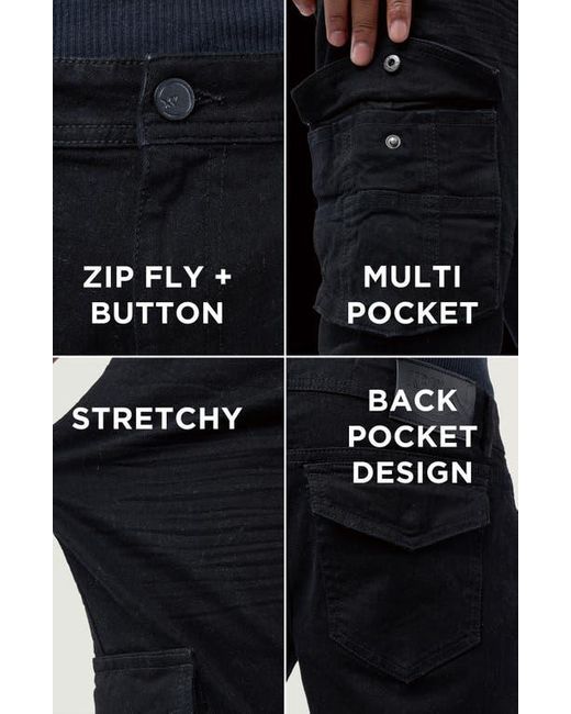Xray Jeans Blue Slim Fit Cargo Pocket Denim Jeans for men