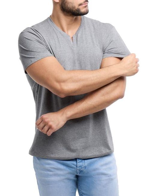 Xray Jeans Gray Split Neck T-Shirt for men