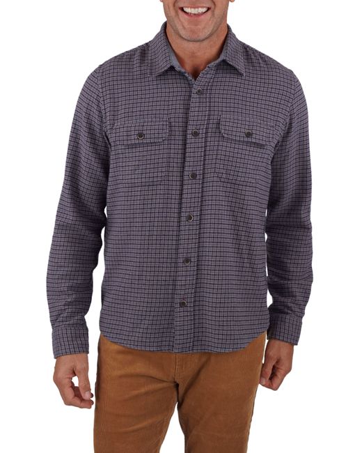 Tailor Vintage Heavy Weight Twill Flannel Shirt Jacket in Blue for Men