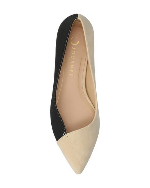 Journee Collection Black Carmin Pointed Toe Flat