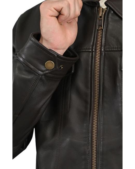 Frye Black Leather Jacket for men