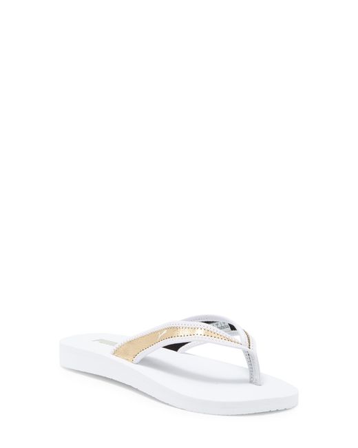 PUMA White Sandy Flip Flop