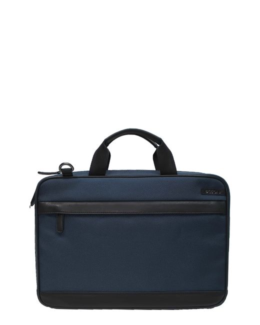 Boconi Blue Ballistic Nylon Briefcase for men