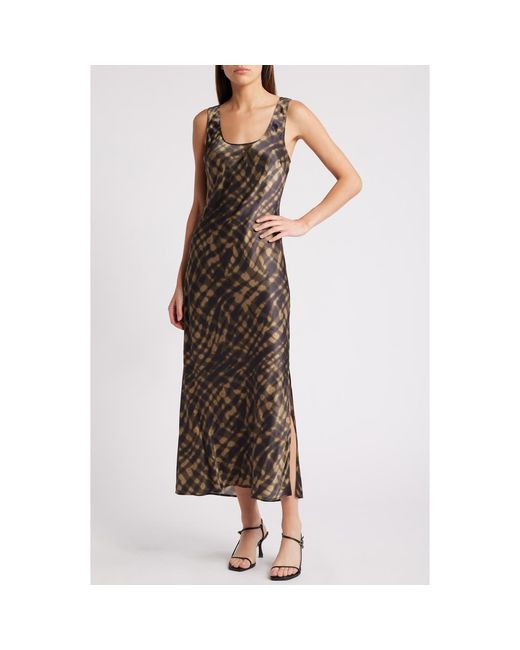 Rails Women's Brown Kailani Sleeveless Satin Midi Dress -  www.rajagirimanappuram.com