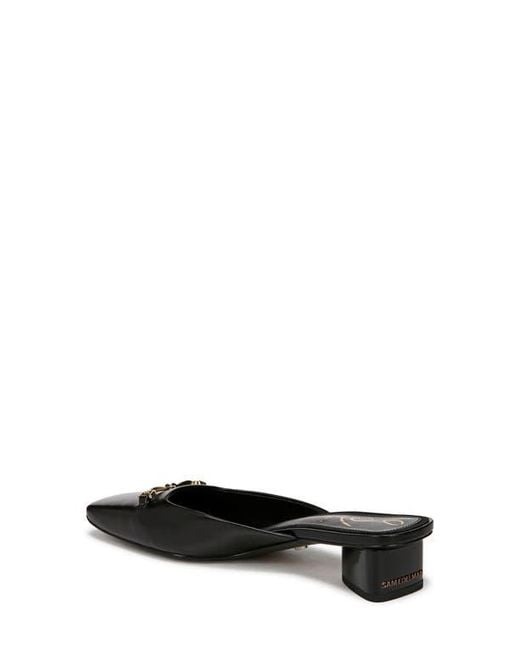 Sam Edelman Black Ollie Square Toe Bit Mule