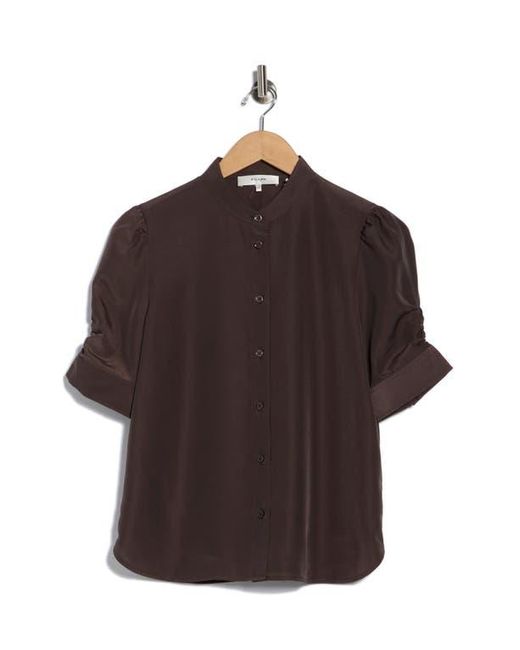 FRAME Brown The Frankie Puff Sleeve Shirt