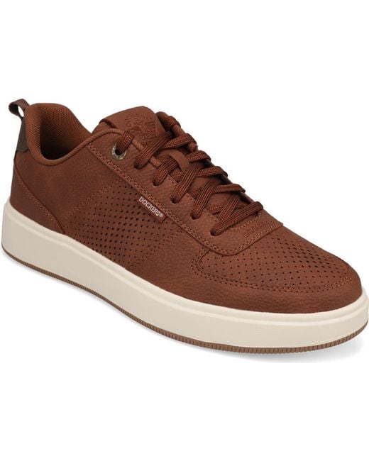 Dockers Brown Overtime Laser Sneaker for men