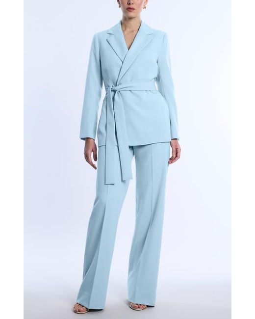 BCBGMAXAZRIA Blue Belted Tailored Jacket