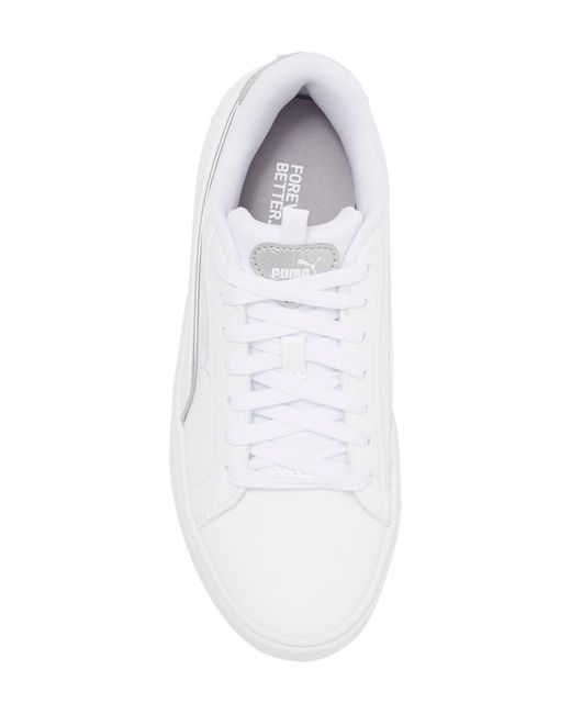 PUMA White Smash Platform V3 Pop Up Sneaker