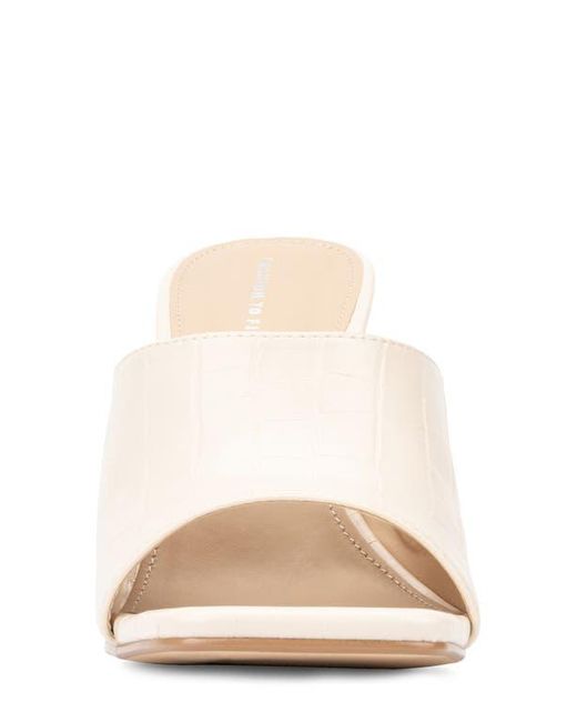 FASHION TO FIGURE White Raina Croc Embossed Wedge Sandal
