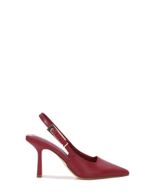 BERNESS Red Pointed Toe Slingback Pump