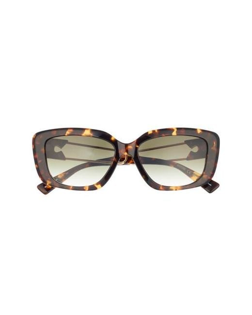 Moschino Brown 51Mm Gradient Rectangular Sunglasses