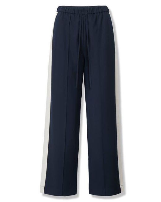 Rag & Bone Blue Siena Side Stripe Wool Pants