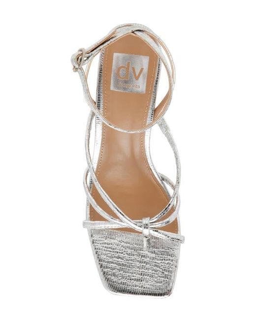 Dolce Vita Strappy Metallic Ankle Strap Sandals in White Lyst
